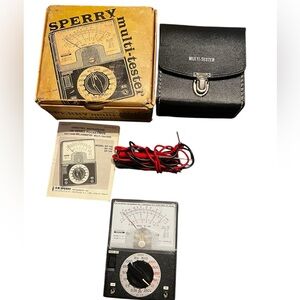 Vintage SP 140 Sperry  Multi-tester Multi Meter ,box , instruction booklet Case